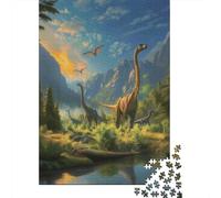Dinosaurios en Mountain Valley 1000 Piezas Cartón Grueso Rompecabezas Clásicos Entusiastas De Jigsaw Senior Entrenamiento De Concentración Descompresión 70x50cm/1000pcs