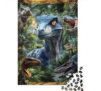 Dinosaurios Jungla Puzzle de 1000 Piezas Puzzle para Adultos Juego de Puzzle 1000 Piezas Relajación Decoración Hogar Regalo 52x38cm/1000pcs