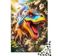 Dinosaurios Jungle Roche Puzzle, 1000 piezas para adultos de alta calidad | 52x38cm Cartón, Ejercicio Mental, Corte Preciso, Amantes De Puzzles, Reducción Del Estrés