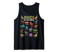 Dinosaurios Lindos Amantes de los Animales jurásicos del Mundo Camiseta sin Mangas