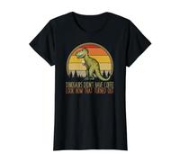 Dinosaurios no tenían café Gracioso Camiseta gráfica económica