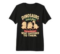 Dinosaurios no usaron Hilo Dental Humor Divertido higiene Dental Camiseta Premium