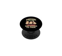 Dinosaurios no usaron Hilo Dental Humor Divertido higiene Dental PopSockets PopGrip Adhesivo