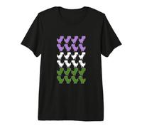 Dinosaurios Píxeles Arte LGBT Género Queer Colores Bandera Camiseta Premium