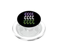 Dinosaurios Píxeles Arte LGBT Género Queer Colores Bandera PopSockets PopGrip para MagSafe
