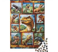 Dinosaurios Prehistóricos Puzzle de 1000 Piezas Papel para Adultos Escena de Dinosaurio Mejora Atención Puzzle para Toda la Familia Decoración Hogar Regalo Relajante 52x38cm/1000pcs