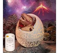 Dinosaurios Proyector Niños,Proyector de Cielo Estrellado Galáctico de Huevos de Dinosaurio,con proyector de estrellas y reproductor de música inalámbrico,Control Remoto de Cronómetro,Regalo