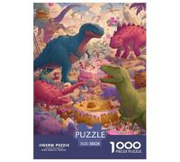 Dinosaurios Puzzle Imposible,desafío for Adults Interesante Juego EduGatoivo 1000 Piezas Obra De Arte De Juego De para Adultos Y Niños A Partir De 12 Años 38x26cm/1000pcs