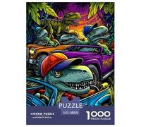 Dinosaurios Puzzles Imposible,desafío for Adults Interesante Entretenimiento Creativo 1000 Piezas Obra De Arte De Juego De para Adultos Y Niños 38x26cm/1000pcs