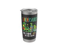 Dinosaurios Teachersaurus Como Un Maestro Normal Más Impresionante Vaso térmico de acero inoxidable de doble pared