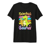 Dinosaurios Teachersaurus Impresionante Maestro Camiseta Premium