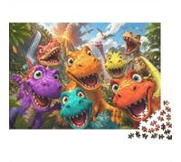 Dinosaurios Volcán Bosque 1000pcs Mini Puzzle para Adultos Relajante | 70x50cm cartón decoración de dormitorio taza precisa regalo de cumpleaños relajación