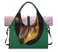 Dinosaurs - Bolsa deportiva de lona para mujer y hombre, diseño de dinosaurios, para fin de semana, con compartimento para zapatos, bolsa de hombro para yoga, gimnasio, viajes, color, L, Organizador
