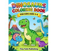Dinosaurs Coloring Book for Kids Ages 3-6: 35 Cute Dinosaur Coloring Pages with Big Bold Designs for Preschoolers