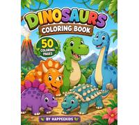 Dinosaurs Coloring Book for Kids - Bold and Easy: 50 Cute and Cozy Prehistoric Adventures with T-Rex, Triceratops, Stegosaurus, Brachiosaurus & More | ... for Kids (Cute & Cozy Coloring Adventures)