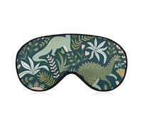 Dinosaurs Cute Dino Sleeping Eye Mask Sombra de ojos con correa ajustable Venda para los ojos para viajes en avión