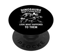 Dinosaurs Didn'T Learn Math Funny Math Teacher Students Fun PopSockets PopGrip Adhesivo