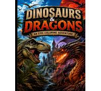 Dinosaurs & Dragons: An Epic Coloring Adventure: Amazing Prehistoric Creatures, Legendary Dragons & Fantasy Beasts to Color