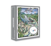Dinosaurs - Rompecabezas 3D para Adultos con un Divertido Tema de Dinosaurios Retro (500 Piezas). Incluye Dos Pares de fantásticos anteojos 3D.