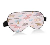 Dinosaurs Sleep Mask Lightweight Soft Breathable Eye Mask with Adjustable Strap Blackout Eye Mask for Women Men for Travel Night Sleeping