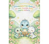 Dinossauros Babys em um mundo fofo para colorir: Um livro de colorir encantador com dinossauros bebês
