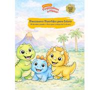 Dinossauros divertidos para colorir: 50 desenhos grandes e fáceis para crianças de 3 a 6 anos (Coleção Pequeninos a Pintar)