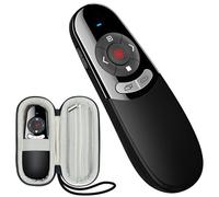 DINOSTRIKE Mando a distancia inalámbrico para presentador con funda portátil, USB C para PowerPoint con bolsa organizadora de almacenamiento, esencial para profesores