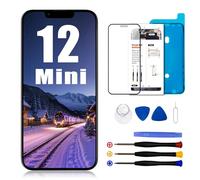 Dinow Pantalla LCD para iPhone 12 Mini Reemplazo 5.4",3D Touch Pantalla LCD digitalizador Conjunto Completo + Herramientas de reparación, Compatible con Modello A2399, A2176, A2398, A2400
