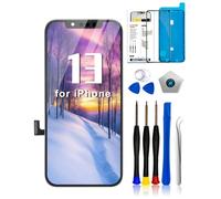 Dinow - Pantalla para iPhone 13, 6,1" LCD Display para iPhone 13, pantalla LCD para iPhone 13 con kit de reparación, compatible con modelo A2482/ A2631/ A2634/ A2635/ A2633(Face ID, 3D Touch)