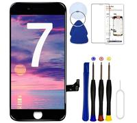 Dinow Pantalla para iPhone 7 4.7"(Negro) iPhone 7 Pantalla TÁCtil Digitalizador Componentes con 3D Touch +Kit De ReparaciÓN Completo + Protector De Pantalla, Modelos :A1660,A1778,A1779
