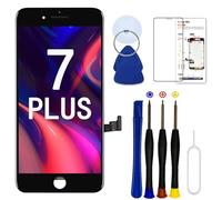 Dinow Pantalla para iPhone 7 Plus 5.5"(Negro) iPhone 7 Plus Pantalla TÁCtil Digitalizador Componentes con 3D Touch +Kit De ReparaciÓN Completo + Protector De Pantalla, Modelos ：A1661,A1784,A1785
