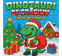 Dinozauri de Crăciun - Carte de colorat