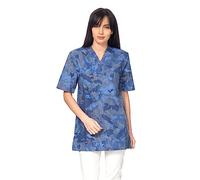 DINOZAVR Bruna Sanitario Camisa Médica con Cuello en V para Mujeres - Alfabeto 3XL