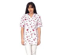 DINOZAVR Bruna Sanitario Camisa Médica con Cuello en V para Mujeres Mariquita/Rosa 2XL