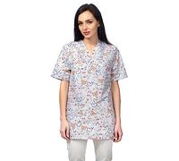 DINOZAVR Bruna Sanitario Camisa Médica con Cuello en V para Mujeres Osos/Gris S