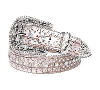 DINSOAVR Cinturón decorativo con diamantes de imitación para la personalidad, cinturón creativo de moda para jeans y vestidos