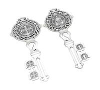 DINSOAVR Juego de 2 llaveros cristianos para colgar en la pared, adorno elegante de metal para organización del hogar y la oficina