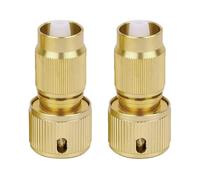 DINSOAVR Juego de 2 piezas de reparación de manguera expansible de jardín, adaptador de grifo de aluminio, conector de manguera de agua expandible para reparación de manguera