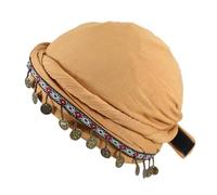 DINSOAVR Sombrero bordado para mujer, suave, elástico, turbante, transpirable, a la moda, con diseño de calavera