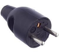 Dio dio043063 enchufe macho 2 polos con tierra salida derecha, Negro, DIO043063