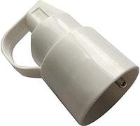 Dio DIO043074 - Enchufe hembra (2 polos de anillo), color blanco