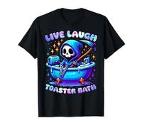 DIO Divertido Meme de Live Laugh Toaster Bath Skeleton Camiseta