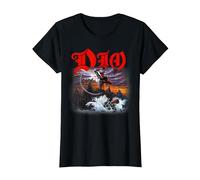 DIO Holy Diver Cover on Black Camiseta, Mujer, Negro, S