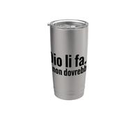 Dio li fa e non dovrebbe Cita irónica minimalista Vaso térmico de acero inoxidable de doble pared