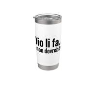 Dio li fa e non dovrebbe Cita irónica minimalista Vaso térmico de acero inoxidable de doble pared