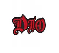 Dio Patch - Parche redondo de metal pesado, color negro y rojo, 1 unidad, para coser o planchar, para adultos, para decoración de ropa, bricolaje, manualidades, regalo