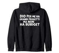 DIO per Me Ha Grandi Progetti Ma No Un Presupuesto Vector Sudadera con Capucha