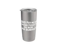 Dio Per Me Ha Grandi Progetti Ma No Un Presupuesto Vector Vaso térmico de acero inoxidable de doble pared
