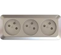 Dio Regleta para cablear 3 tomas 2P+T 16A Plata