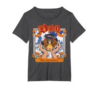 DIO - Sacred Heart Grey Camiseta, Mujer Tallas Grandes, Jaspeado Oscuro, 1XL Grande